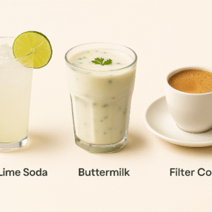 Fresh Lime Soda + Buttermilk + Filter Coffee